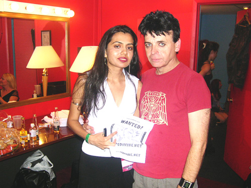 Gary Numan with Ms Divine after the concert